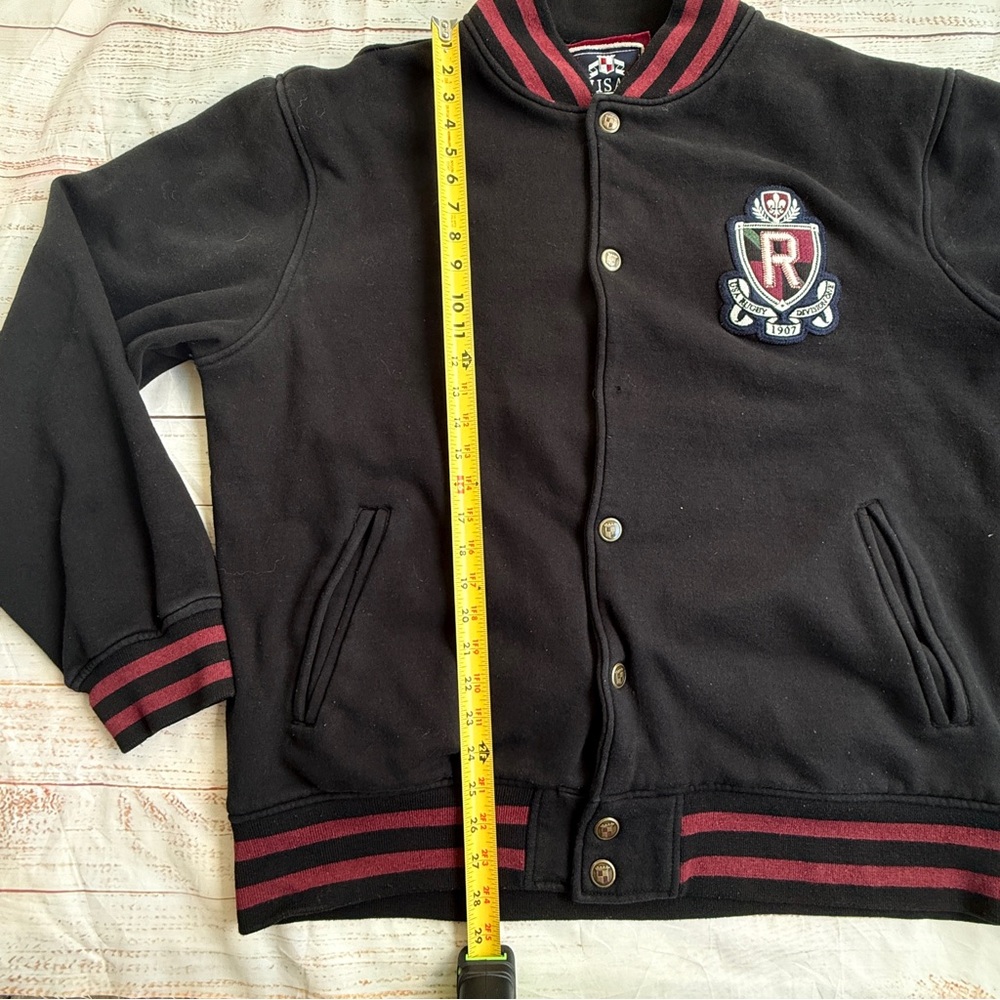 Vintage Vintage USA Rugby 1897‎ Mens Black Varsity Jacket Size 4XL - Picture 7 of 10